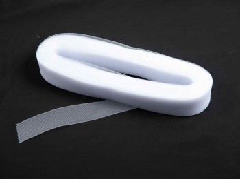 Stiff White Polyester Horse Hair Trim Braid Hem/Plastic Net for Sewing Wedding Dress Gowns -1.5 inches