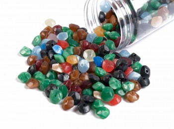 Multi color Round shape Plastic Beads PLSBD0005
