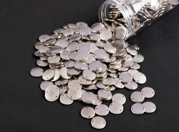 Silver color Round shape Plastic Beads PLSBD0029