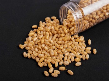 Golden Color Plastic Beads with Glitter PLSBD0049