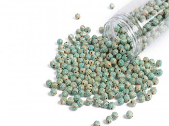 Ferozi Blue Color Round Shape Plastic Beads