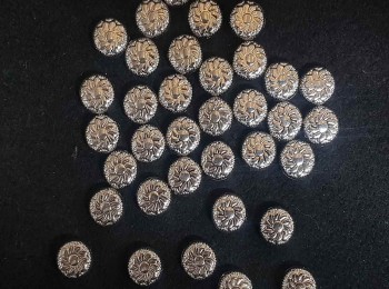 Silver Color Round Shape Plastic Beads