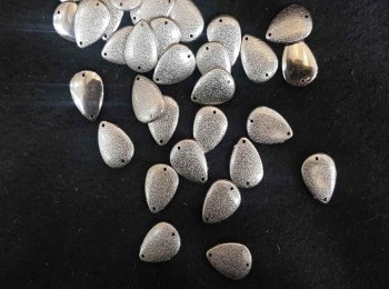Silver Color Drop Shape Plastic Stones