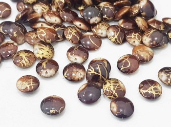 Brown Color Round Shape Plastic Beads for jewllery making, suits, dresses, craft etc.