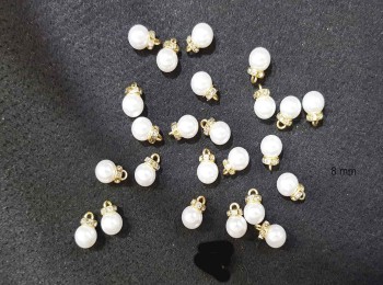 Pearl Pendant Beads Charm Earrings Ornaments Jewelry Making, Craft Item, Ladies Suits, Dresses, Package of 20 Pieces