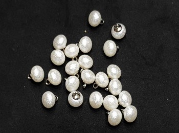 Textured Off-White Color Pearl Button for Tops, Sweaters, Dresses etc.