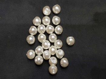 Off-White Color Pearl Button With Center Stone for Tops, Sweaters, Dresses etc.