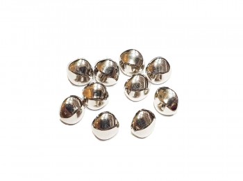 Silver Color Round Shape Loop Hole Shirt Buttons