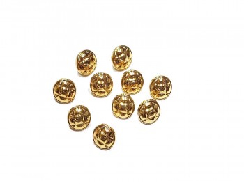 Golden Color Round Shape Loop Hole Embossed Shirt Buttons