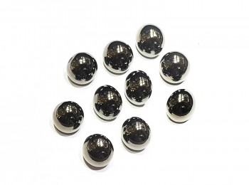 Metallic Grey Color Round Shape Loop Hole Shirt Buttons