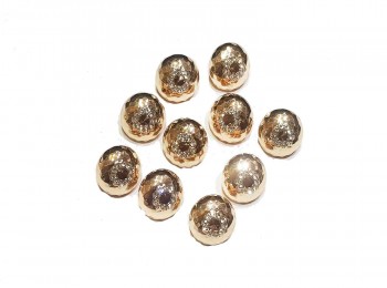 Golden Color Round Shape Loop Hole Stone Work Shirt Buttons