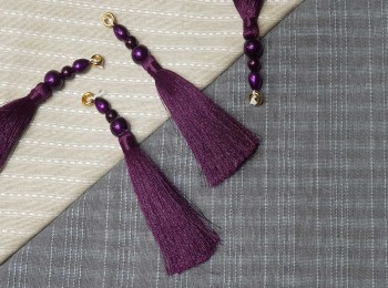 Purple Color Tassels - Pack of 4