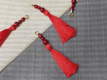 Red Color Tassels - Pack of 4