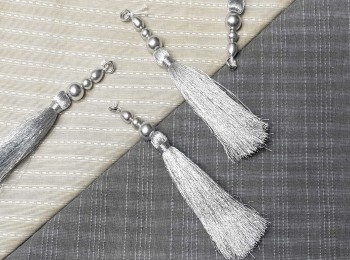 Silver Color Tassels - Pack of 4