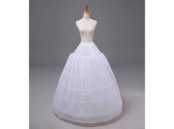 White Net Crinoline Petticoat, Underskirt Nylon Base For Wedding Gowns, Dresses, Lehenga etc.(5,6 hoops)