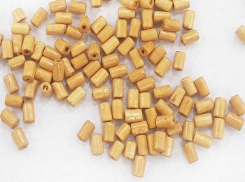 Light Camel Color Cylindrical shape Wooden Beads