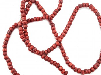 Red Color Round Wooden Beads