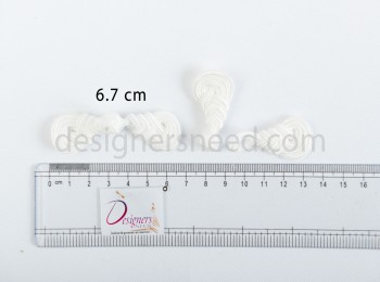 Ladies Button (Cord Button/ Chinese Frog Button) Off White Color (WBTN0011)