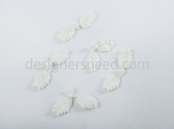 Ladies Button (Cord Button/ Chinese Frog Button) Off White Color (WBTN0014)