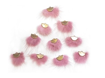 Desaturated Pink color Feather Style Light Weight Button For Kurtis, Tops etc.