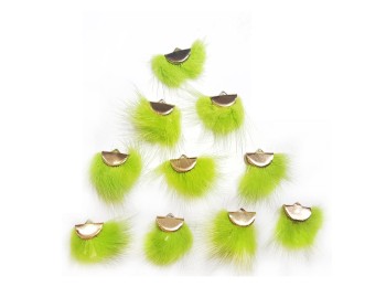 Neon Green color Feather Style Light Weight Button For Kurtis, Tops etc.