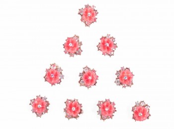 Light Pink Color Flower Shape Ladies Buttons WBTN0040