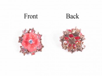 Light Pink Color Flower Shape Ladies Buttons WBTN0040