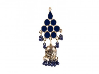 Dark Blue Color Hanging Style Fancy Designer Buttons With Metal Base