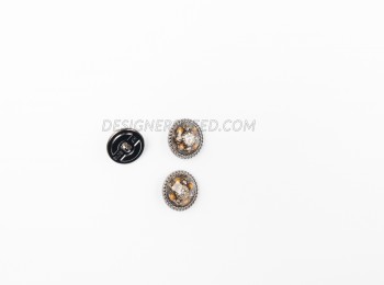 Ladies Brown Color Buttons Round Shape (WBTN008)