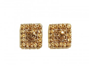 Golden Square Shape Stone Work metal Buttons