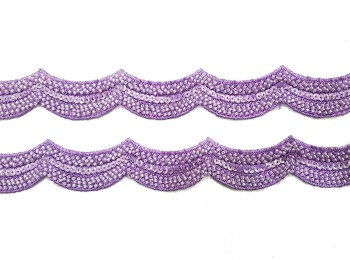 Purple Color Beads Work Western/Fancy cutwork Lace