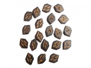 Coffee Brown Color Wooden Buttons