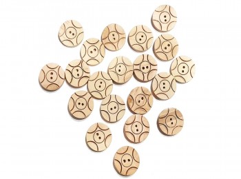Skin Color Round Wooden Buttons