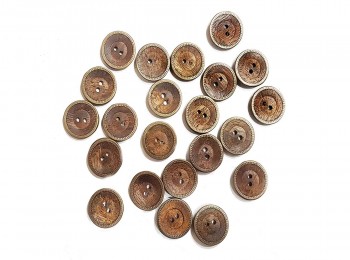 Brown Color Round Shape Coconut Buttons