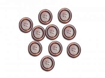 Dark Brown Round Wooden Buttons for Cardigans, Sweaters, DIY, Craft