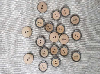 Skin Color Round Wooden Buttons for Kurtis, Cardigans, Sweaters etc.
