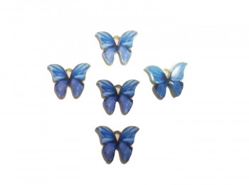 Blue Color Butterfly Shape Metal Charms